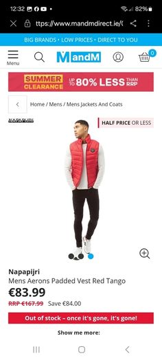 Napapijri padded vest size S