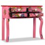 Console Table Solid Mango Wood Pink Hand Painted Image 6