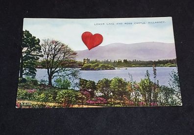 Ireland Postcard : Lower Lake and Ross Castle , Killarney , Co. Kerry - 1950s