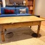 Antique Pine Farmhouse Coffee Table - Solid Rustic Country Style Image 2