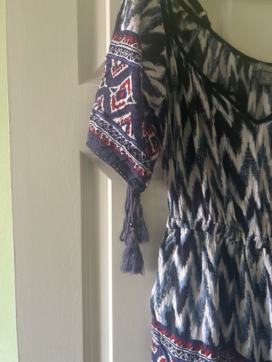 Angie colouful jersey playsuit