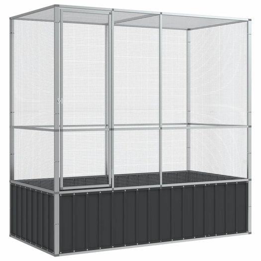 Aviary Silver 210.5x107x212 cm Steel