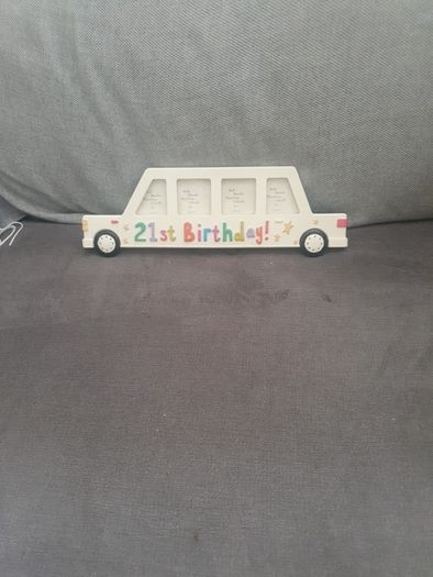 Frame/Ceramic Car 21st Birthday Frame for Photos or Name