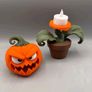 Halloween Pumpkin Plant Lamp  Spooky Home Decoration Image 3