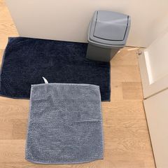 Bath rugs and bin