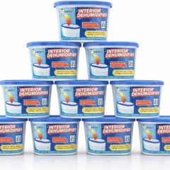Dehumidifier 500ml Pack of 10| Condensation Remover Moisture Absorber, Dehumidifiers for Damp, Mould, Moisture in Home, Kitchen, Wardrobe, Bedroom, Caravan, Office, Garage, Basement