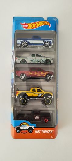 Hot Wheels various 5-packs, new.