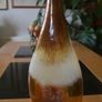 Brown & White Glass Vase Image 2