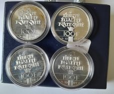 Four Coin French Silver 100 Franc