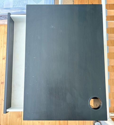 black study desk