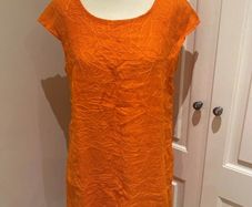 Orange linen dress size 10 - new