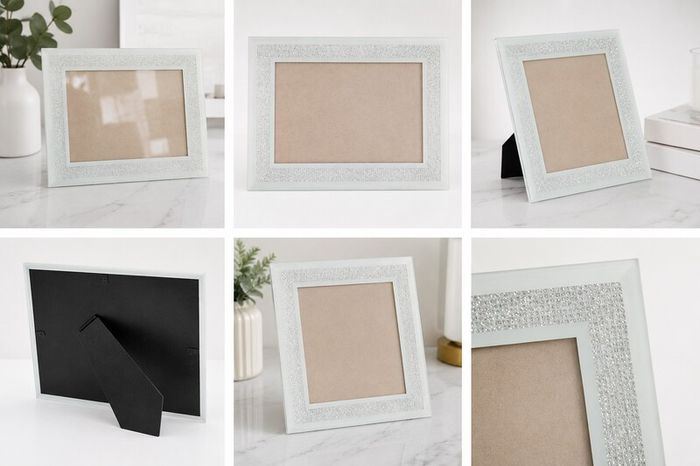 Elegant Diamond Frame  Mirrored Glow