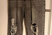 Distressed Gray Jeans Size L