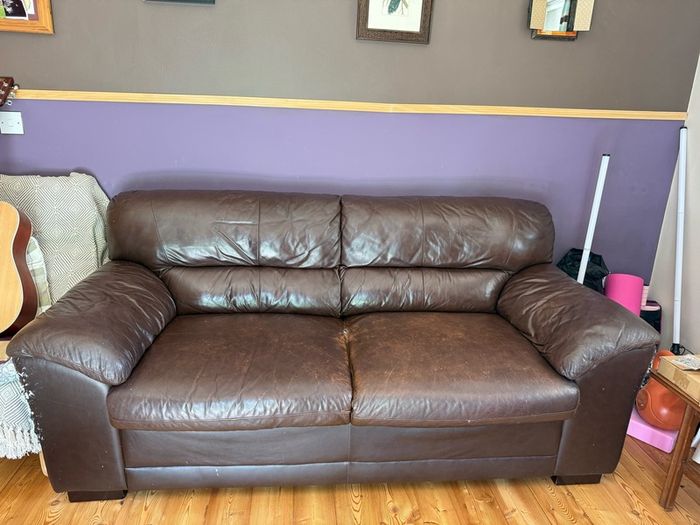 Free Leather Sofa - Collection Only