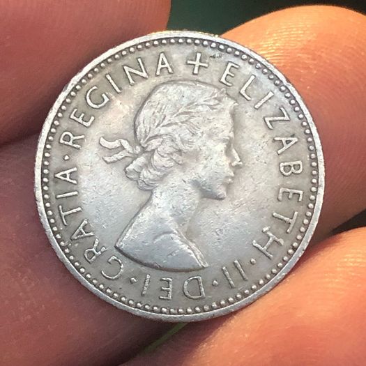 1957 One Shilling Elizabeth II