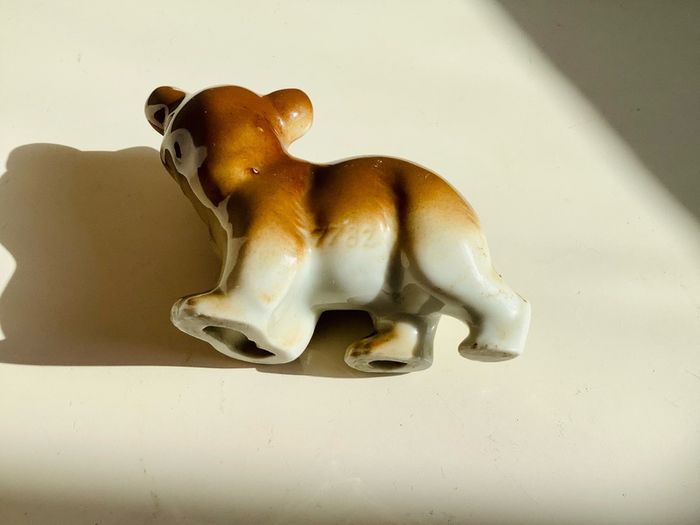 Vintage USSR Lomonosov LFZ Porcelain Bear Cub Figurine Model 7782 Russian Collectible