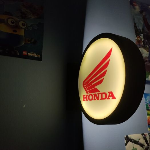 Honda sign led light box wall bar