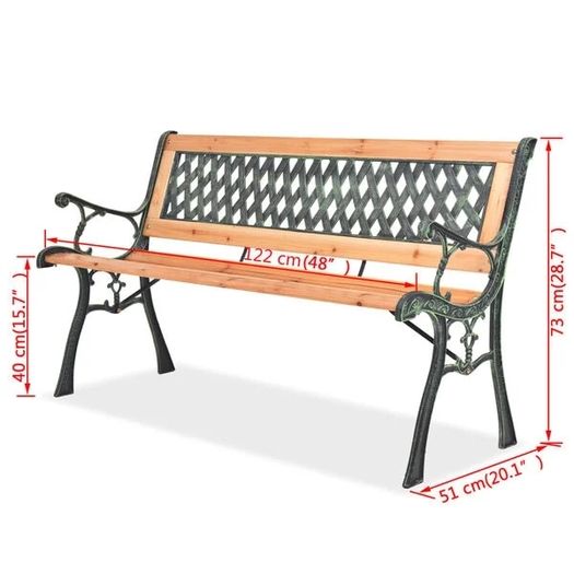Garden Bench 122 cm Wood