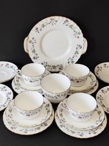 A Collection of Minton Dryden Pattern Bone China Tableware