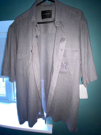 John Richmond grey short sleeve shirt