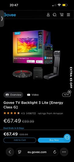 Govee TV Backlight 3 Lite 55'-65'