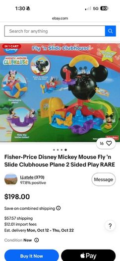 Fisher-Price Disney Mickey Mouse Fly 'n Slide Clubhouse