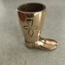 Solid brass sculpture: || Boot Ashtray || Vintage small item in perfect condition || Brass army boot / wellies / brass boot Image 8