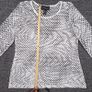 Frank Lyman White Grey See Through Open Mesh 3/4 Sleeve Blouse Top 14UK/42EU Image 8