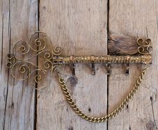 Vintage Brass Key Rack, Brass Key Holder, Keys Organizer, Brass Key Hanger