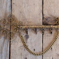 Vintage Brass Key Rack, Brass Key Holder, Keys Organizer, Brass Key Hanger