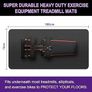 Treadmill Mat, Exercise Equipment Mat Heavy-Duty Protective Floor Mat for Under Stationary Bike, Spin Bike, Fitness Equipment, 180cm x 75cm, Black Image 2