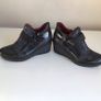 Jose Saenz Ladies Navy Blue Leather bootie wedge size 5 Eu 38 Image 6