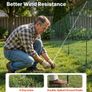 Temporary Fence with Posts, 0.9 x 15m Plastic Mesh Fencing,Garden Safety Fences Netting with Double-Spike Stakes & Guy Ropes Image 5