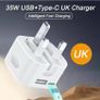 Original USB C Charger Plug UK PD 35W QC3.0 Power Block | Fast Wall Charger Dual Image 7