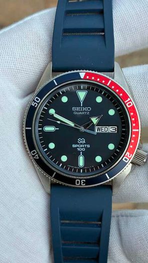 Custom Seiko SQ Sports 100 - Pepsi
