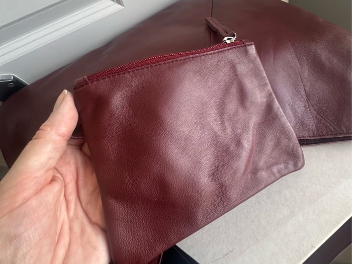 Burgundy leather bag from Muubaa