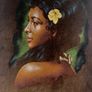 Vintage Australian portrait on velvet. Image 3