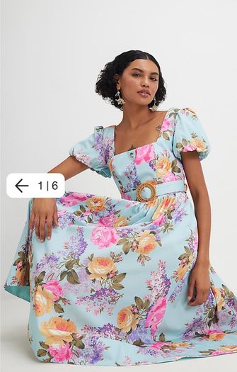 Cabbage & roses floral dress