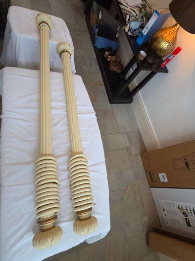 Large reeded curtain poles