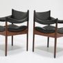 Vintage Set of 8 Rosewood and Black Leather Dining Chairs by Kristian Solmer Vedel, 1960s. Image 10