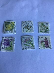 6 Irish stamps - Flora/ Fauna