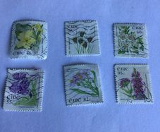 6 Irish stamps - Flora/ Fauna