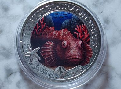 Austria 3 Euro Base Metals Uncirculated Coin 2025 - Devil Scorpionfish - Luminous Marine Life