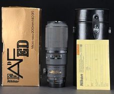 Nikon Af Micro Nikkor 200mm F/4 D Ed Lens (as New)