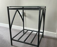 Glass & wrought iron tables (set of 2)