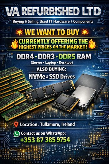 Looking for server rams,laptop,desktop rams and 2.5''ssd and m.2 nvme