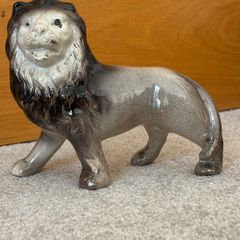 Antique Ceramic Lion Figurine