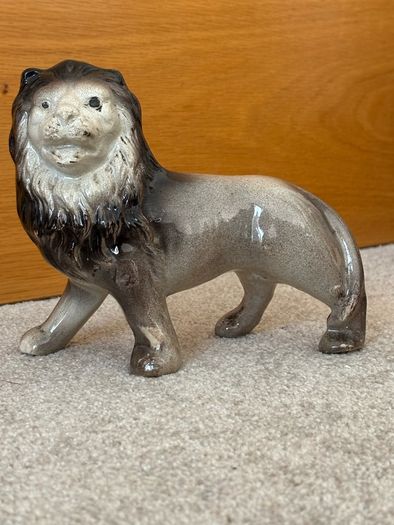 Antique Ceramic Lion Figurine