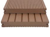 WPC Solid Decking Boards with Accessories Light Brown