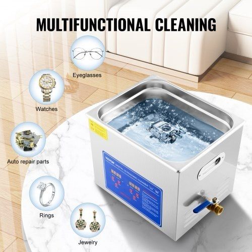 NEW SALE | 10L Ultrasonic Cleaner Machine Stainless Steel Ultrasonic Cleaning Machine Digital Heater Timer Jewelry Cleaning for Commercial Personal Home Use(10L)